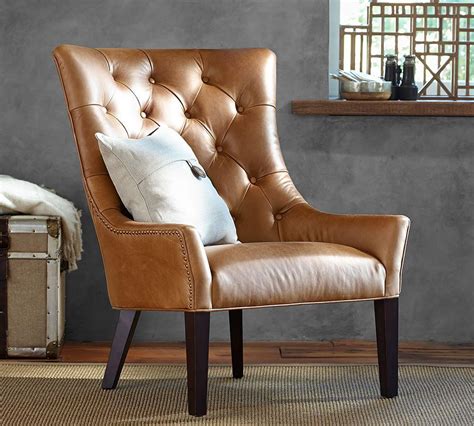 pottery barn leather chair|leather chairs